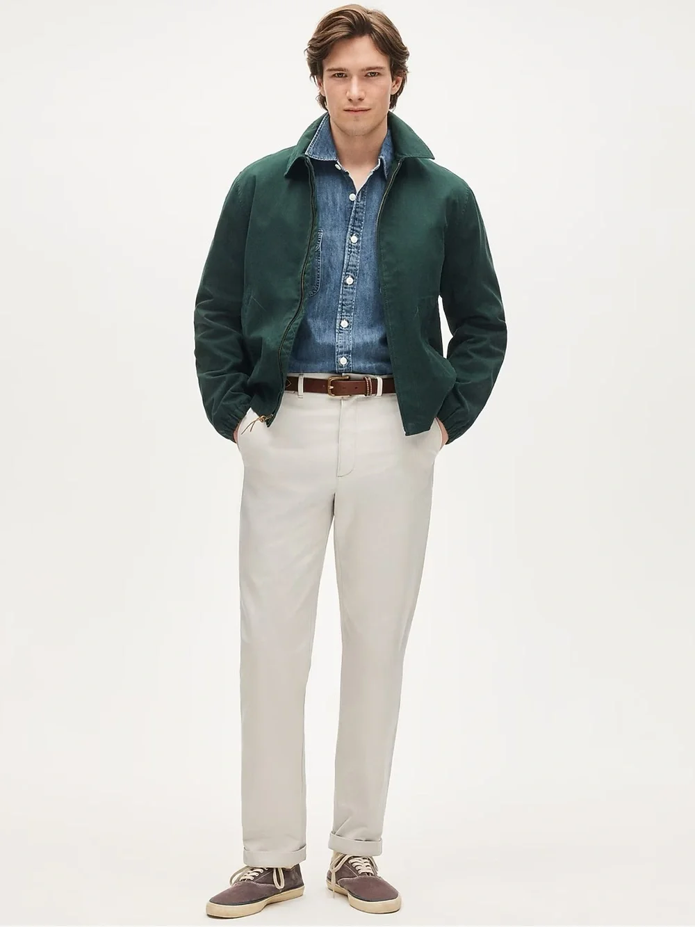 J. CREW Broken-in Straight chino pant in Stone Size 32/32 NWT $98 CD466